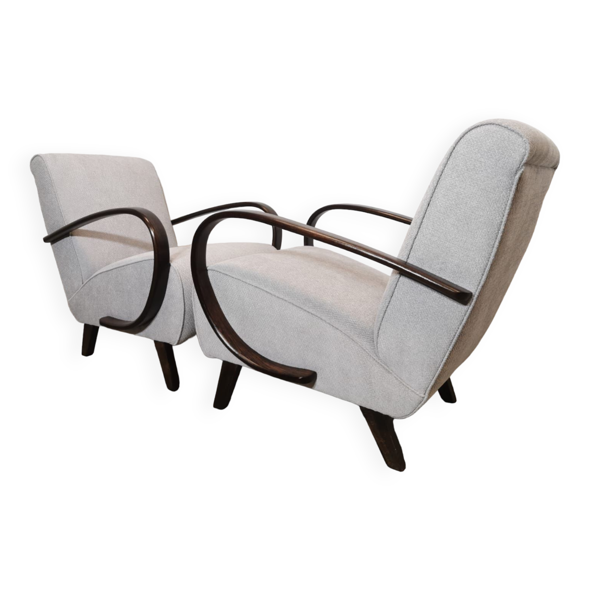 Fauteuils de Jindrich Halabala, années 1940, Set de 2