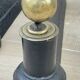 Chenets neoclassical cast iron and brass