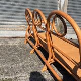 Vintage bamboo rattan sofa