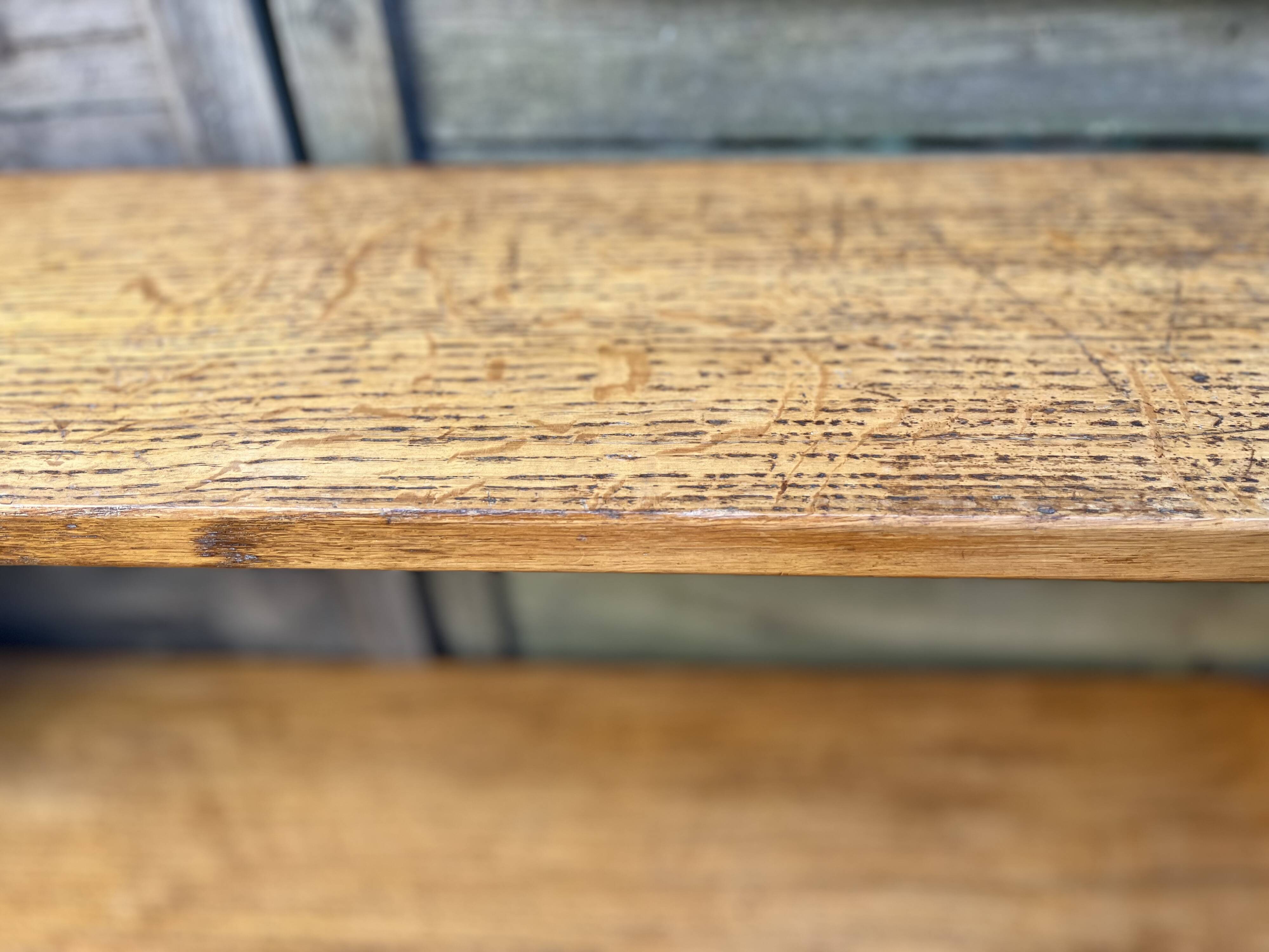 1960s solid oak wall shelf