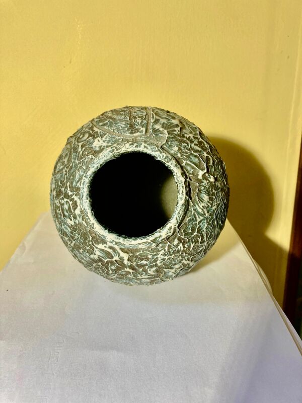 Vase en gres bleu - basque ciboure arroka