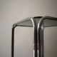 Fifth wheel console in chromed metal and smoked glass, design 1970