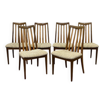 Set of 6 teak chairs from the 70s