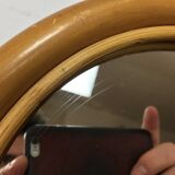 Mirror apple rattan 32 x 33 cm