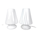 Vintage set of two postmodern Murano glass table lamps from 70s