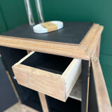 Bedside table raw solid wood