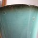 Pair of vases in majolica blue celadon and black of the 1950s