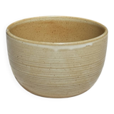 A small tall beige bowl CNP Grès Village France vintage D12