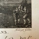 Pieter Van Laer, The Children, engraving, eighteenth century