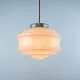 Vintage Art Deco Hanging Lamp, 1960s Pink Ceiling Light