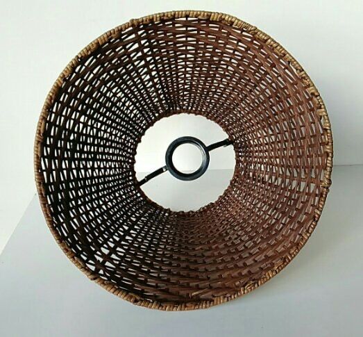 Old rattan lampshade