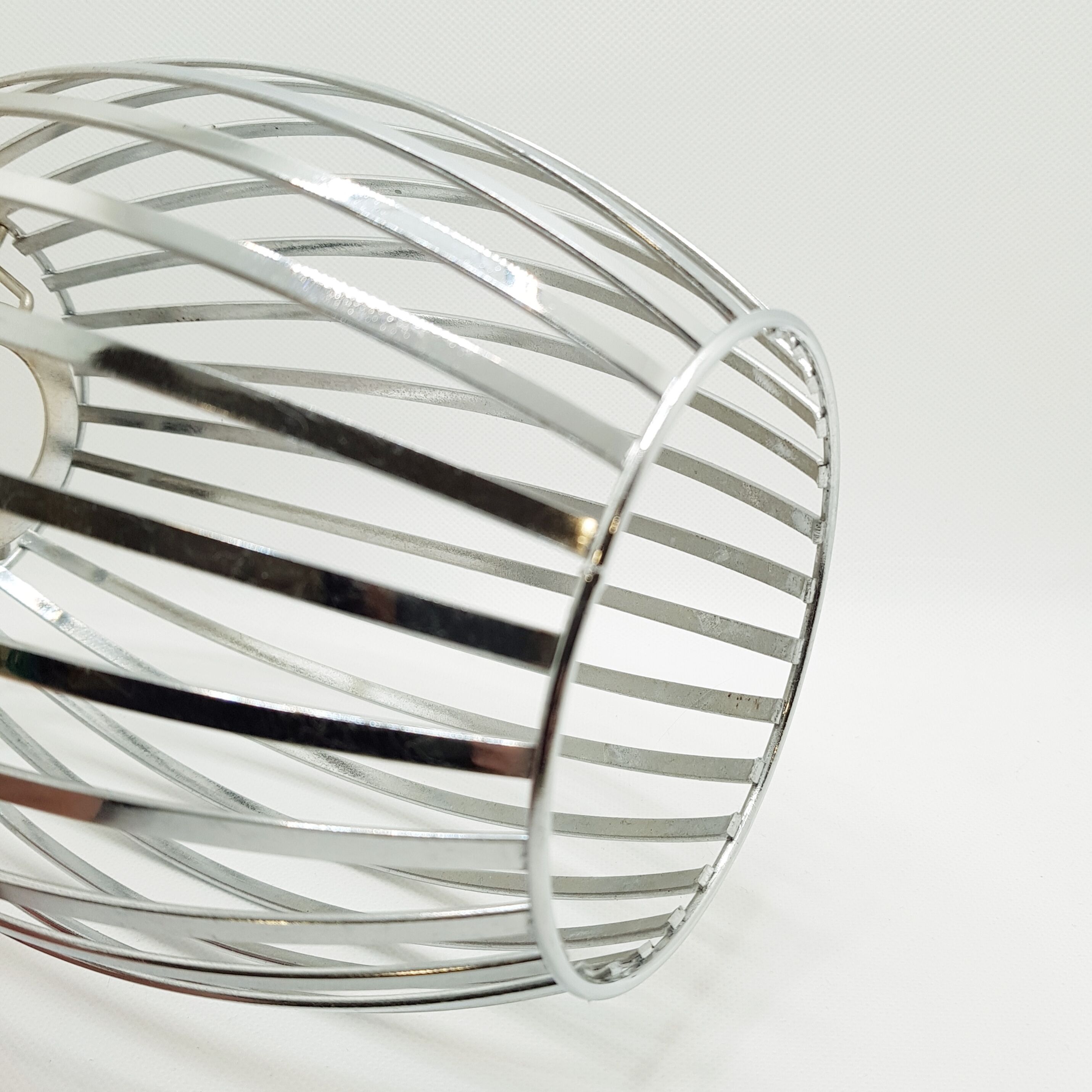 Abat-jour ovale chromé