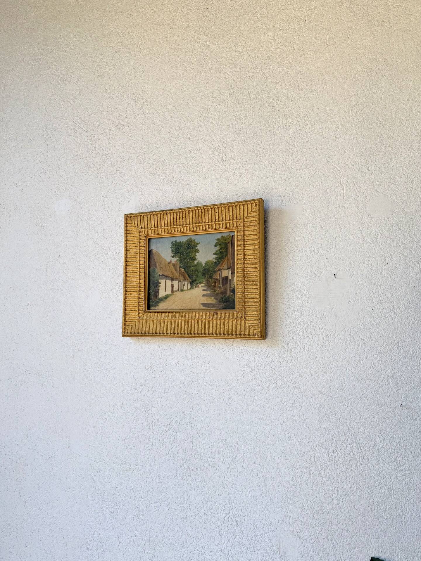 Small oil painting J.Poy 1900
