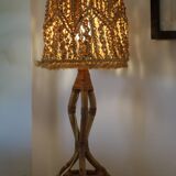tripod rattan lamp and rope lampshade