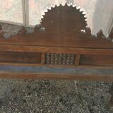 Old Syrian bench wood and mother-of-pearl ethnic bench