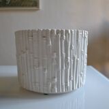 Ceramic cache pot in bamboo style, Italy 1980, Hollywood Regency.