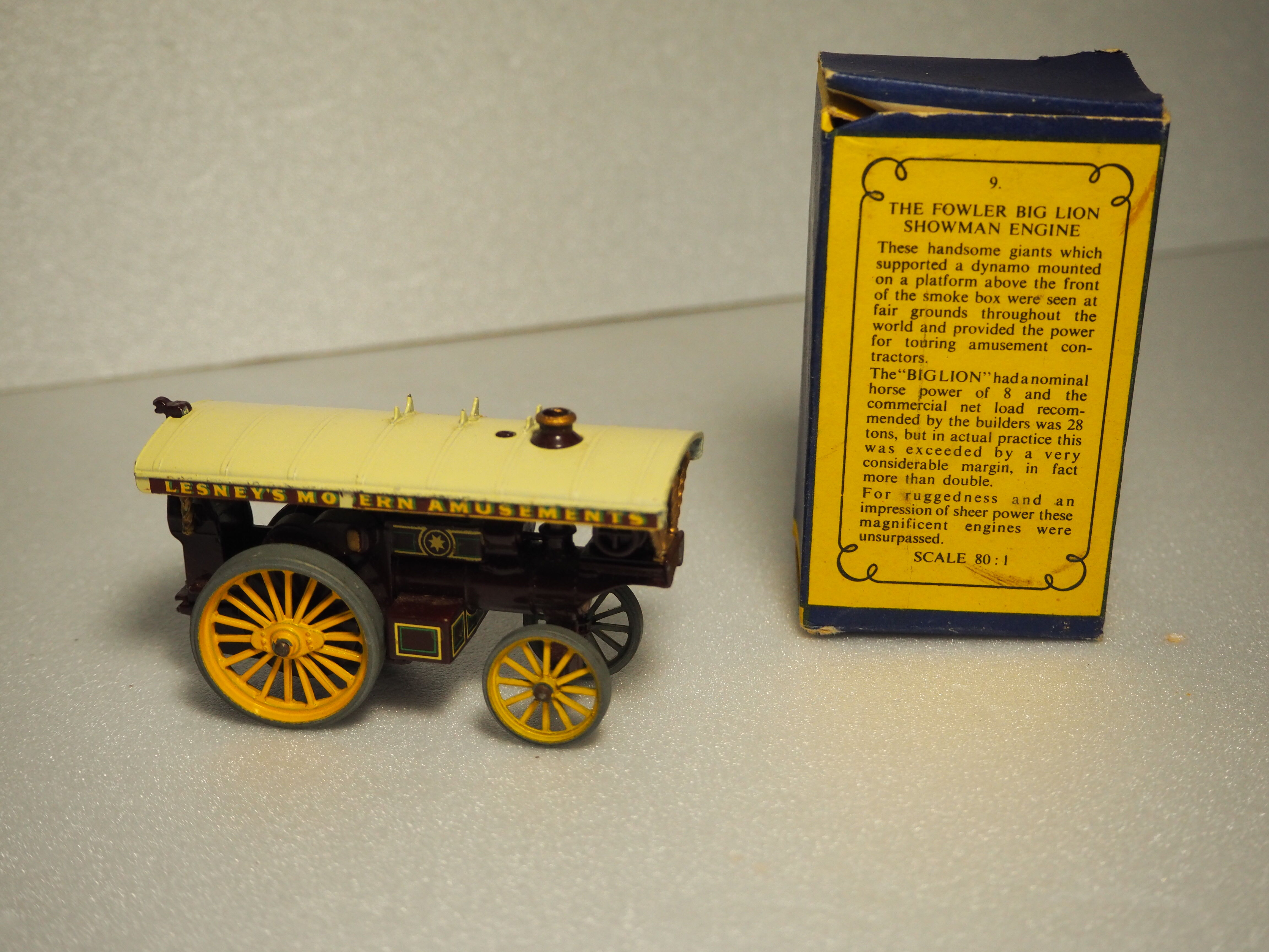 Matchbox models of yesteryear no.9 - the fowler big lion showman engine - series by lesney