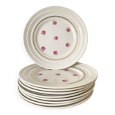 St Amand dessert plates, Roses