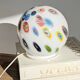 Vintage glass globe table lamp in millefiori style, 1990s.