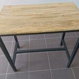 Metal and wood industrial high table