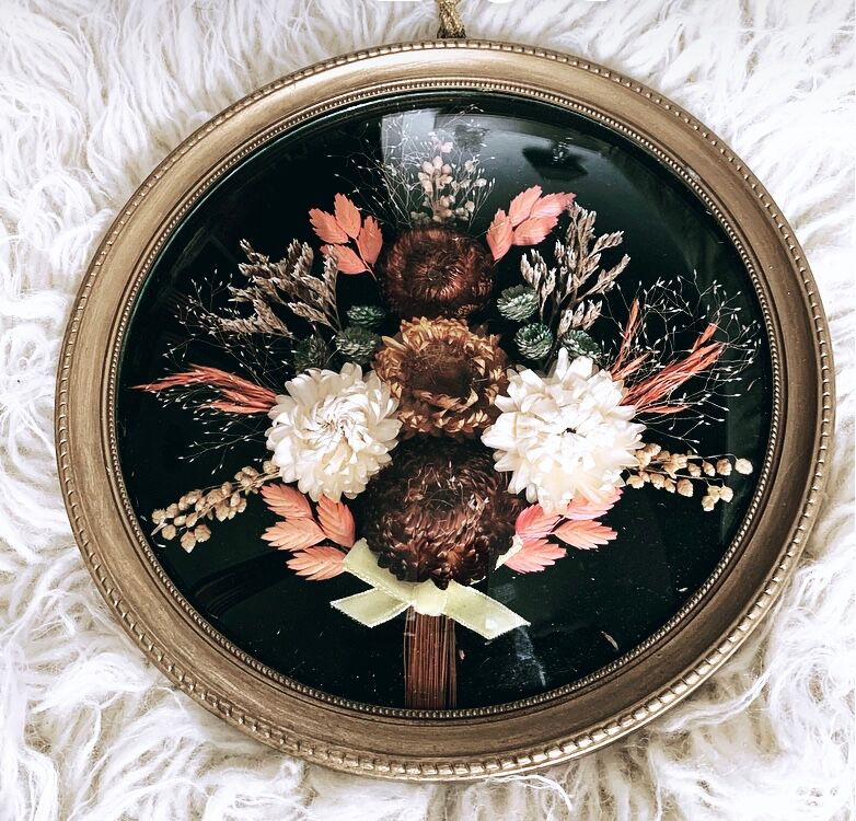 Frame dried flowers
