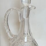 Carved crystal decanter