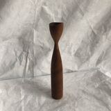 Bougeoir en bois de teck huilé vintage , design scandinave