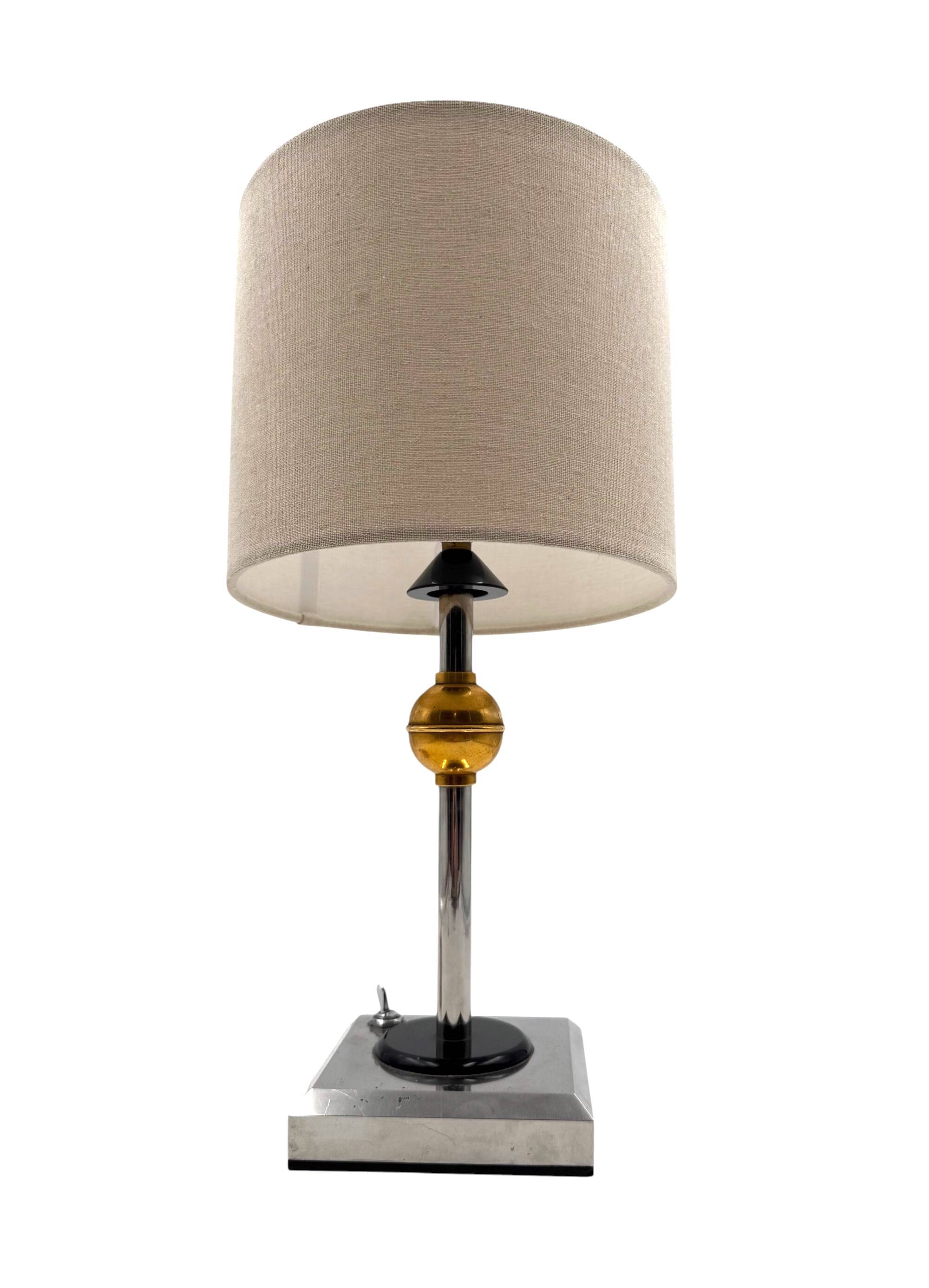 Art deco style bakelite table lamp, France 1980s