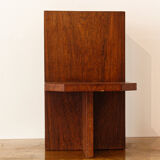 Brutalist sofa end, mahogany veneer