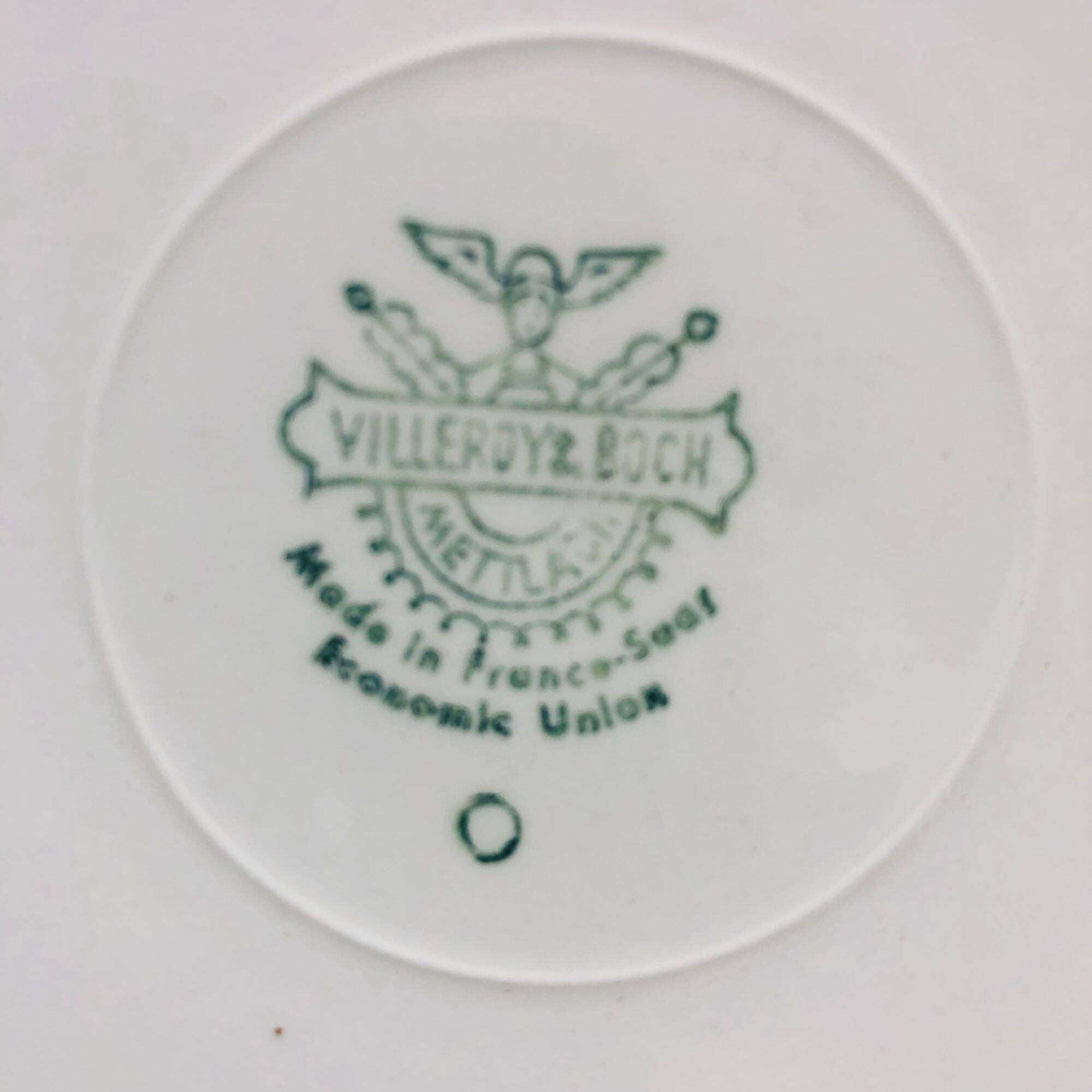 6 Antique soup plates stamped “Villeroy & Boch”.