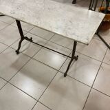 Antique cast iron and marble bistro table