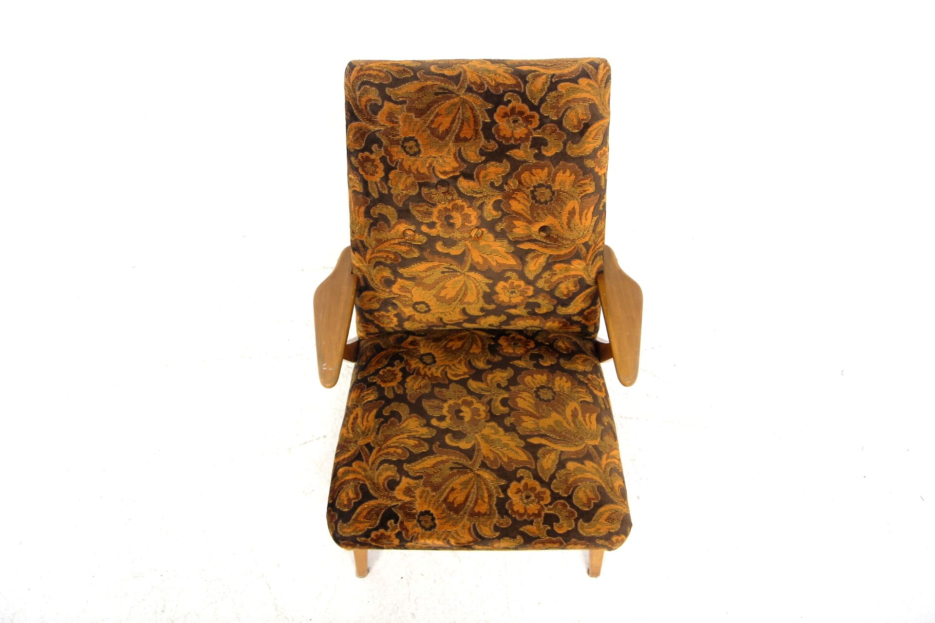 Fauteuil scandinave en hêtre, Suède, 1950