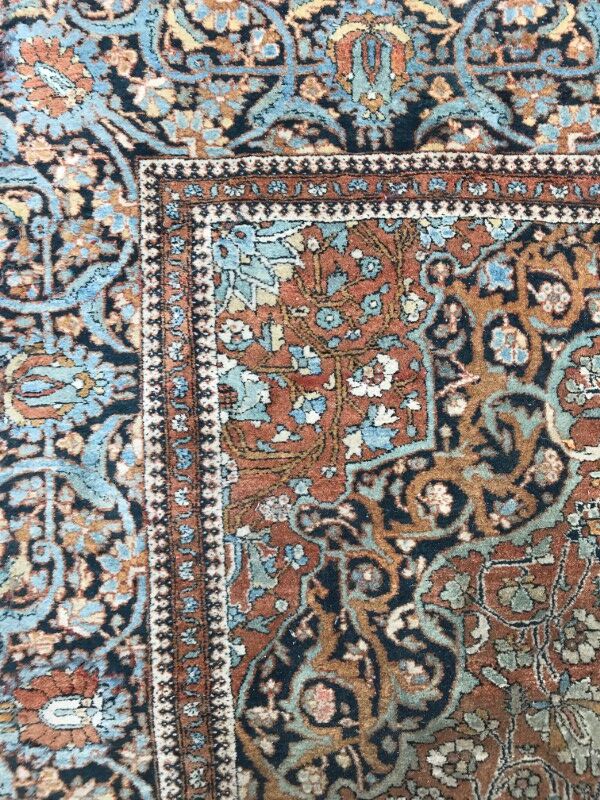 Former carpet Persian Kashan end done hand 134 X 208 CM