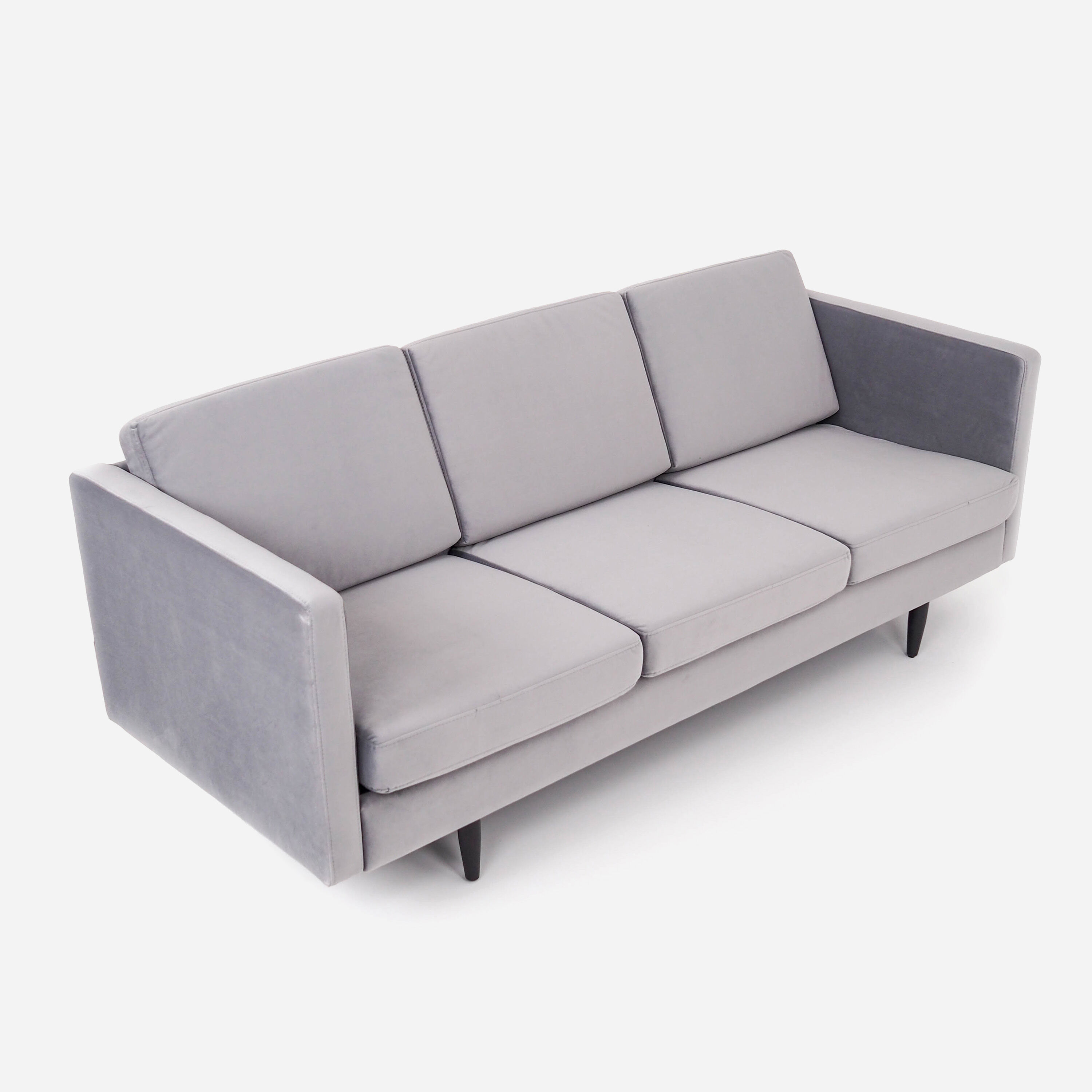 Canapé ALTA argent velour, design scandinave