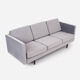 Canapé ALTA argent velour, design scandinave