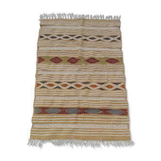 Handmade ethnic multicolored rug