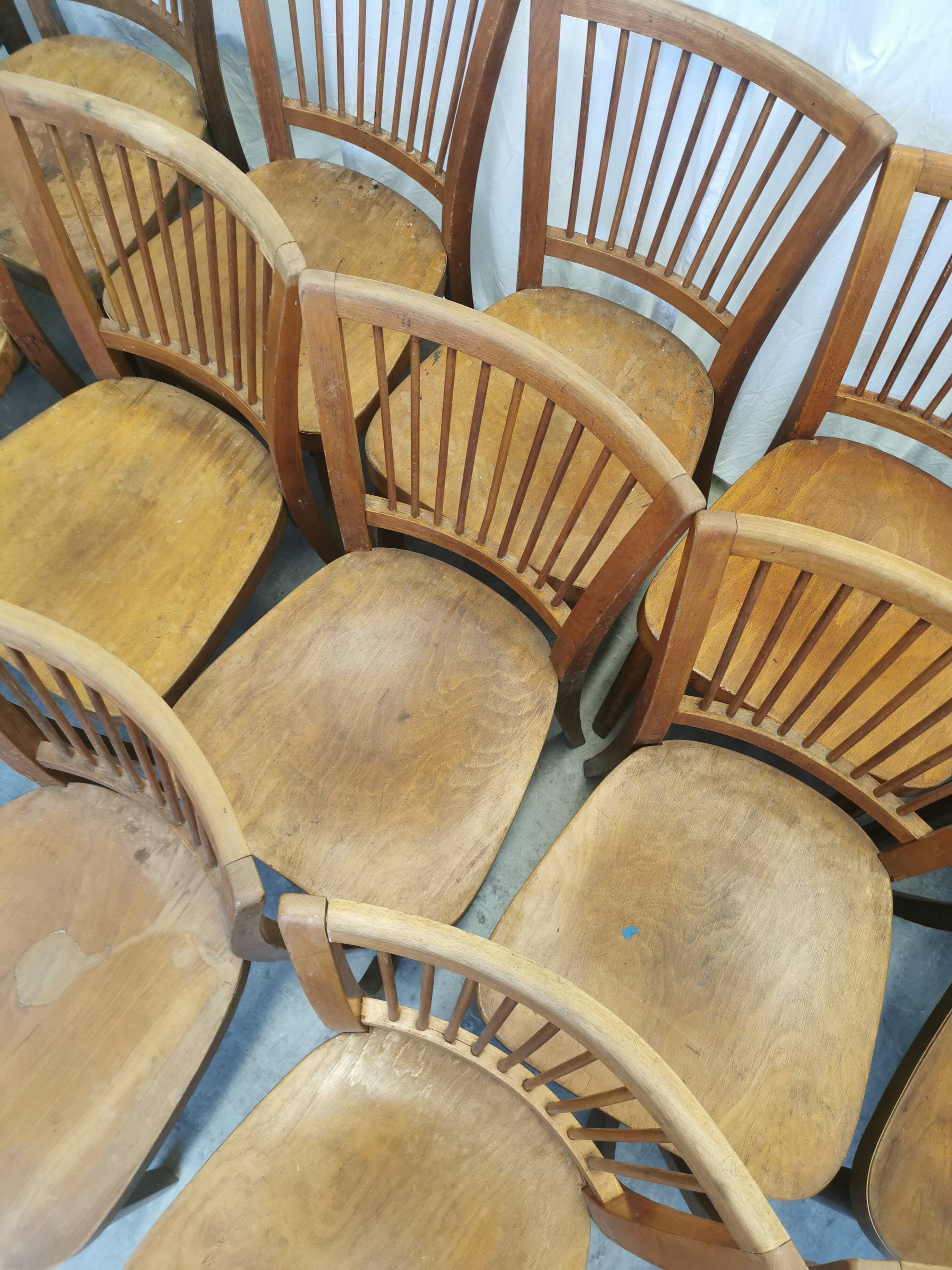 Vintage STOL Kamnik Wooden Dining Chair: 1960s Yugoslavia Bistro Style