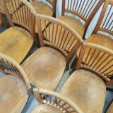 Vintage STOL Kamnik Wooden Dining Chair: 1960s Yugoslavia Bistro Style