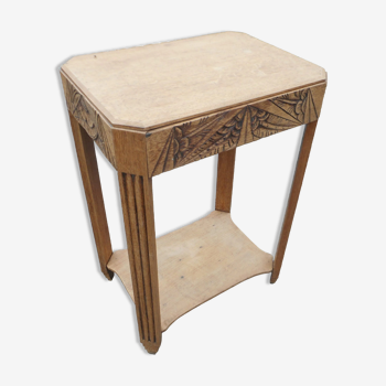 Art deco drawer console 30s oak
