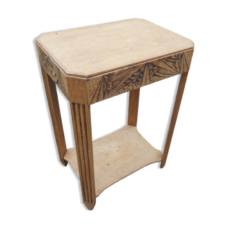 Art deco drawer console 30s oak