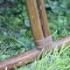 Rattan and wicker bench, vintage