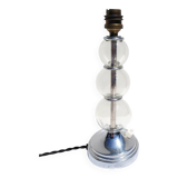 Chrome lamp base and glass balls dlg J. Adnet