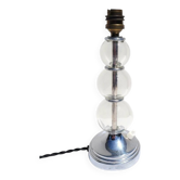 Chrome lamp base and glass balls dlg J. Adnet