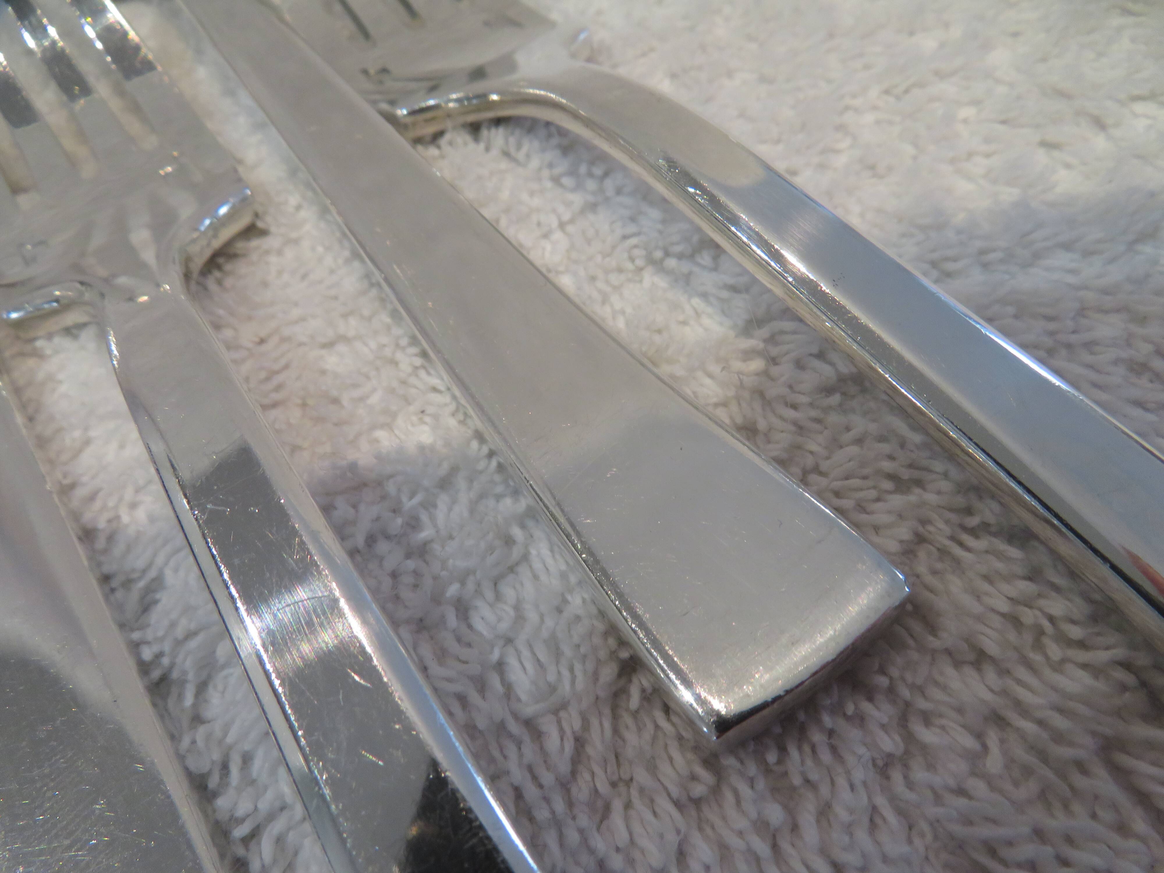 6 silver plated table forks Christofle Concorde 20.7cm