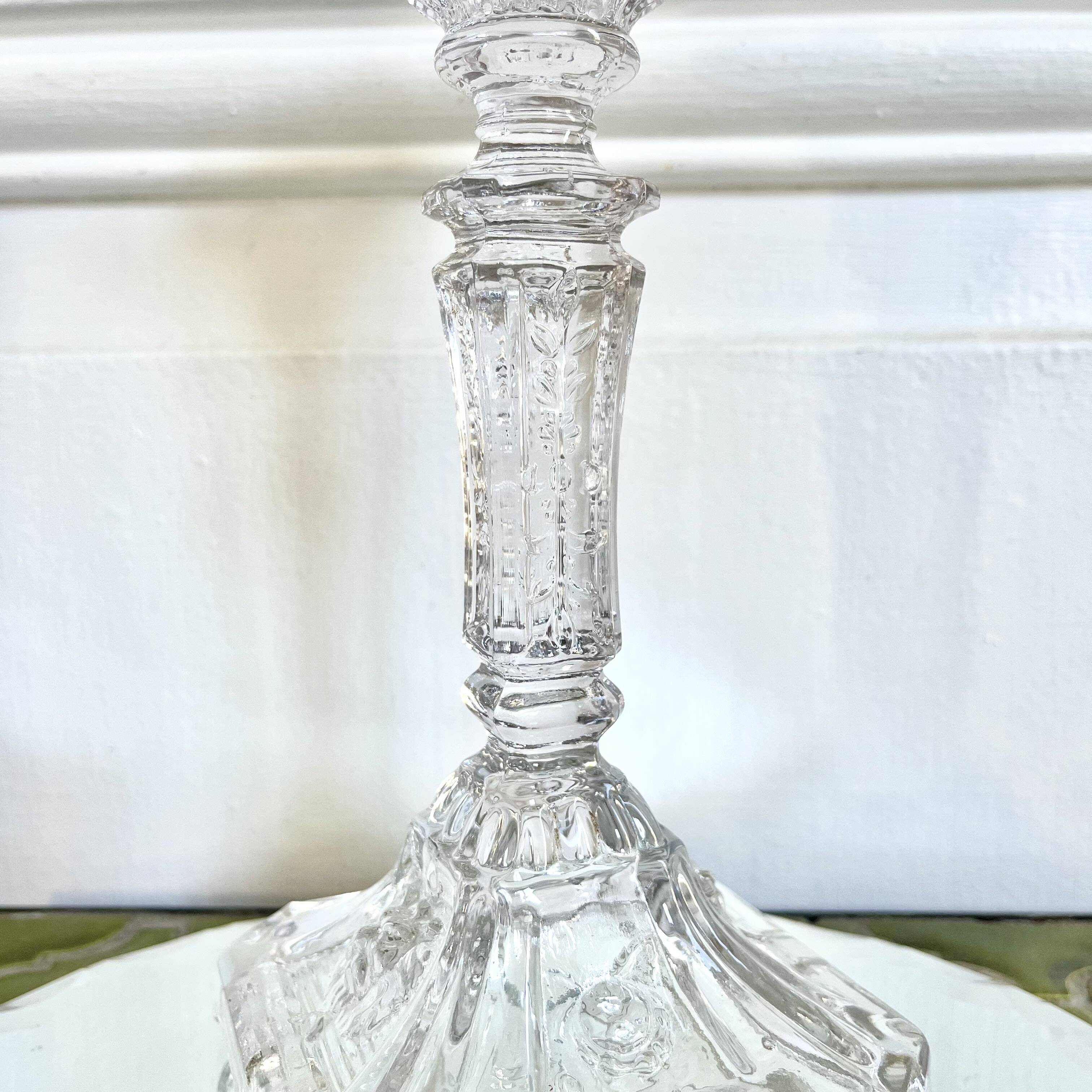 Portieux molded glass candle holder