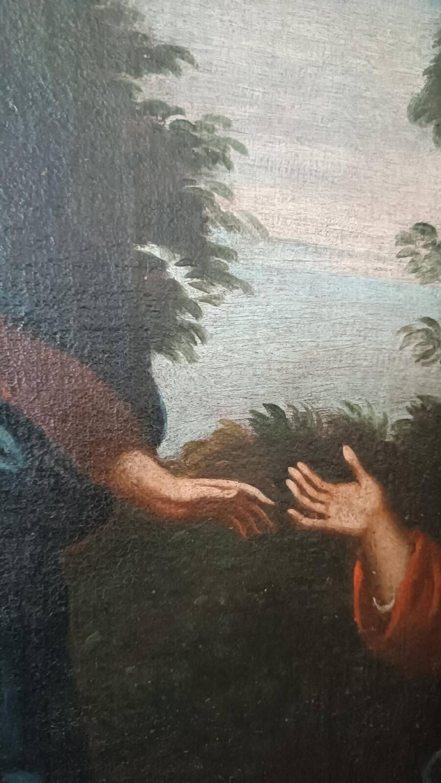 Old oil painting on canvas, 18th century