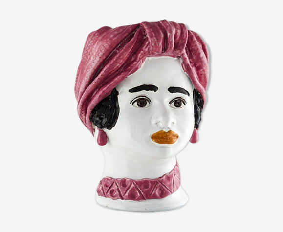 Vase tête grande rose femme