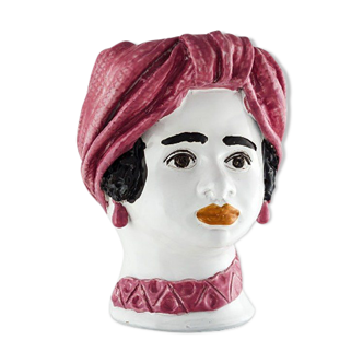 Vase tête grande rose femme