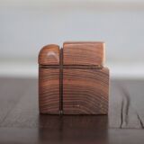 Accessoires fumeur bois signé Jacques Mauhin, nécessaire pour bureau