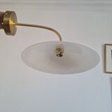 Pair of opaline wall lamps